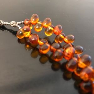 HANDMADE Multi-Amber Silver Necklace (&Bracelet)